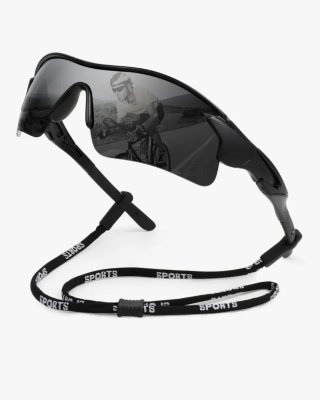 Gafas de sol deportivas blancas y verdes