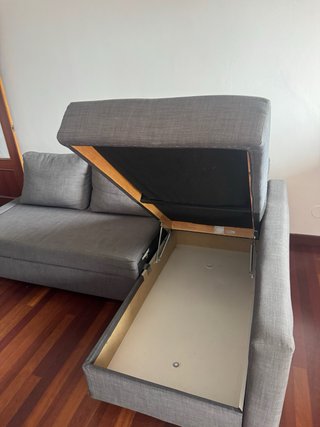 Sofá chaiselongue gris Ikea Friheten
