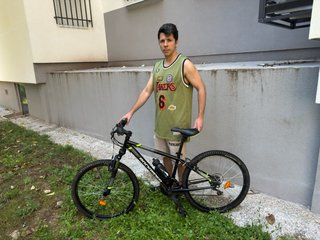 Bicicleta Rockrider 24 Negra y Verde