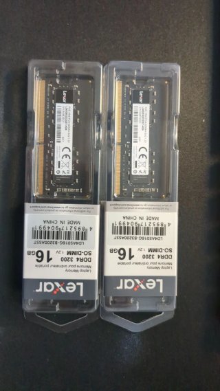 2x Lexar 16GB DDR4 SO-DIMM 3200MHz