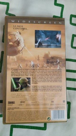 Cinta VHS Star Wars II: Ataque de los Clones