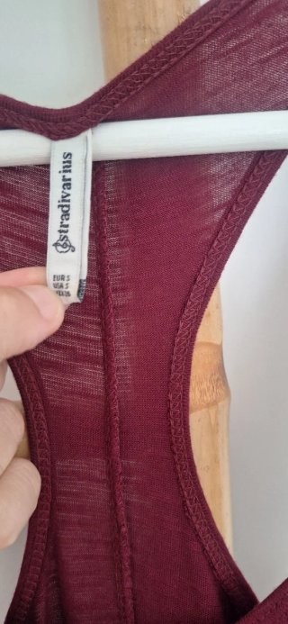 Vestido largo mujer granate