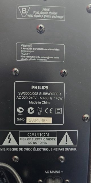 Home Cinema DVD Philips con Subwoofer lx3000d