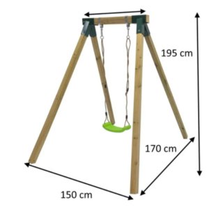 Columpio de madera para jardín