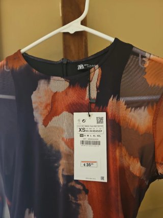 Vestido ZARA estampado XS