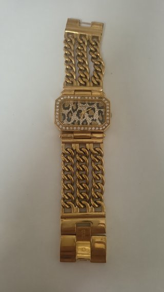 Reloj Guess Dorado Leopardo con Cristales