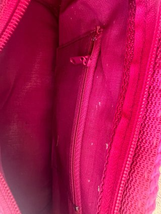 Bolso de rafia rosa