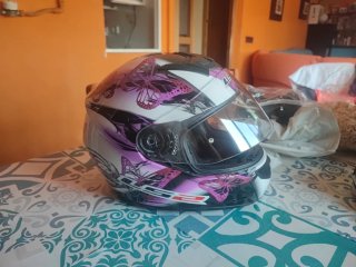Casco Integral LS2 Mariposas Moradas