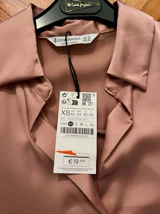 Camisa Stradivarius Rosa Talla XS