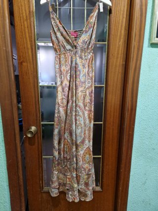Vestidos Zara Largo Estampado Geométrico Tallas S