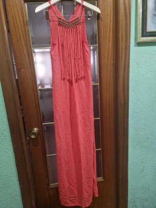 Vestidos Zara Largo Estampado Geométrico Tallas S