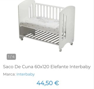 Saco de cuna con elefantes