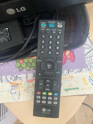 Televisor LG Negro con Mando y Cable