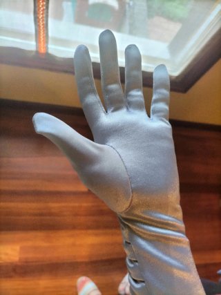 Guantes largos azules