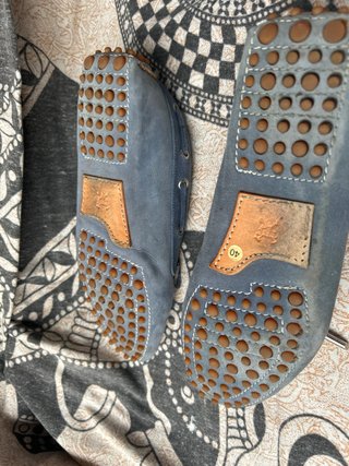 Mocasines de ante azul