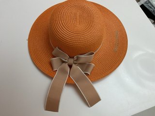 Cappello paglia arancione Enrico Coveri