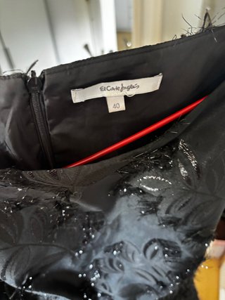 Vestido fiesta El Corte Inglés negro talla 40