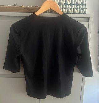 Camiseta Cotton Juice Negra Manga 3/4