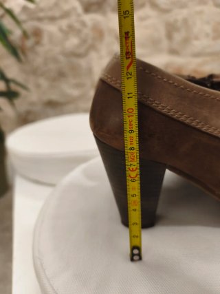 Francesine con tacco marroni