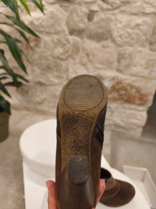 Francesine con tacco marroni