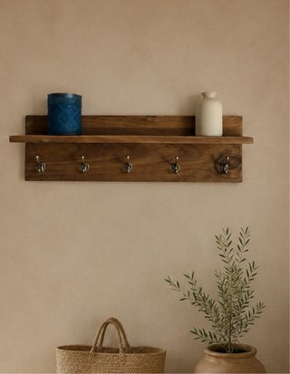 Appendiabiti artigianale in legno massello