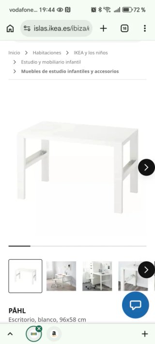Mesa escritorio PÅHL IKEA blanca