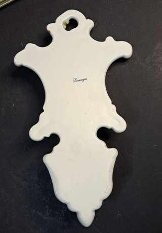 Acquasantiera Limoges angeli 22 x 11 circa