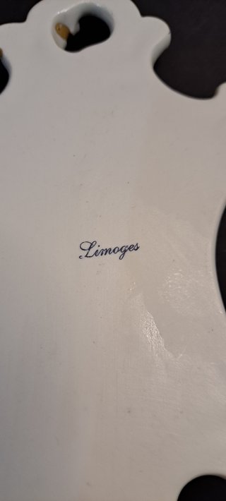 Acquasantiera Limoges angeli 22 x 11 circa
