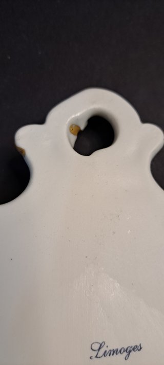 Acquasantiera Limoges angeli 22 x 11 circa