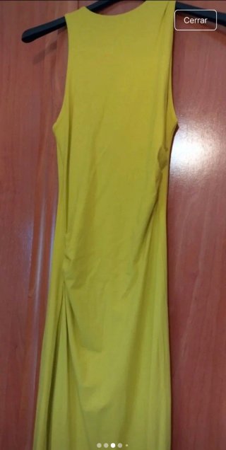 Vestido largo amarillo Bershka