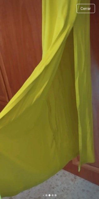 Vestido largo amarillo Bershka