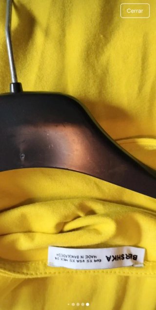 Vestido largo amarillo Bershka