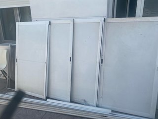 4 Puertas Correderas Aluminio  Blanco 83x145