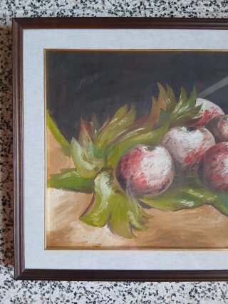 Quadro vintage mele e foglie
