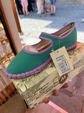 Zapatos bailarina verdes DIFERENTES TALLAS