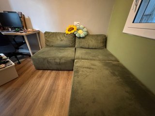 Sofá modular pana verde SKLUM 2 plazas