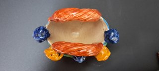 Ceramica Caltagirone borsa con paladino 10 x 8 cm