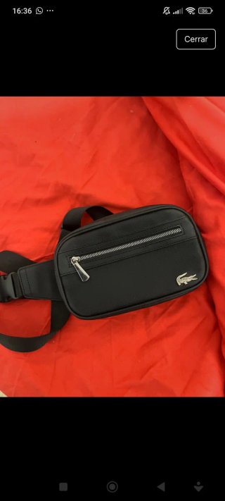 Riñonera Negra Lacoste