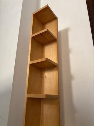 Estantería rinconera madera clara