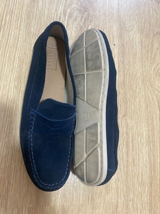 Mocasines Zara Talla 39 Azul Marino