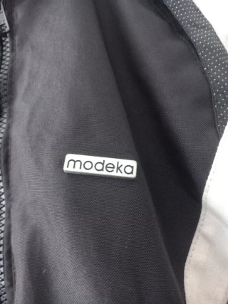 Chaqueta de moto Motech Negra y Beige