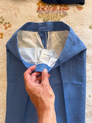 ⁠Traje Comunión Niño Marfe T13 NUEVO Lino Azul
