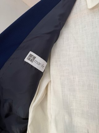 ⁠Traje Comunión Niño Marfe T13 NUEVO Lino Azul