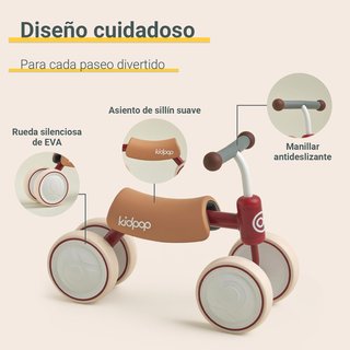 NUEVO Triciclo Bebe Empujable Kidpop Big Bee Roja