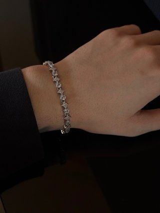 Bracciale tennis acciaio zirconi