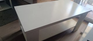 Mesa de centro elevable blanca