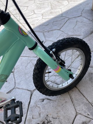 Bicicleta infantil unicornio mint