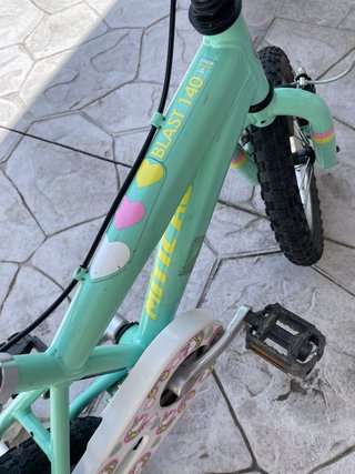 Bicicleta infantil unicornio mint