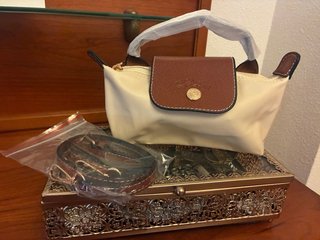 Bolso pequeño mano u hombro beige/marrón