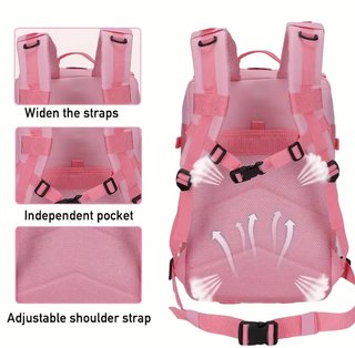 Mochila Táctica Militar 50L Molle Gimnasio Rosa